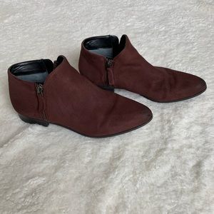 Franco Sarto Burgundy Ankle Booties